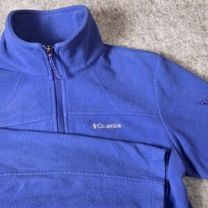 Columbia Women's Small‎ Blue Full Zip Fleece Jacket Outdoor Hiking Arm Pocket